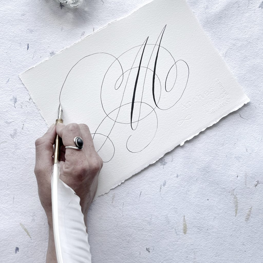 Noémie Keren démonstration calligraphie anglaise bordeaux