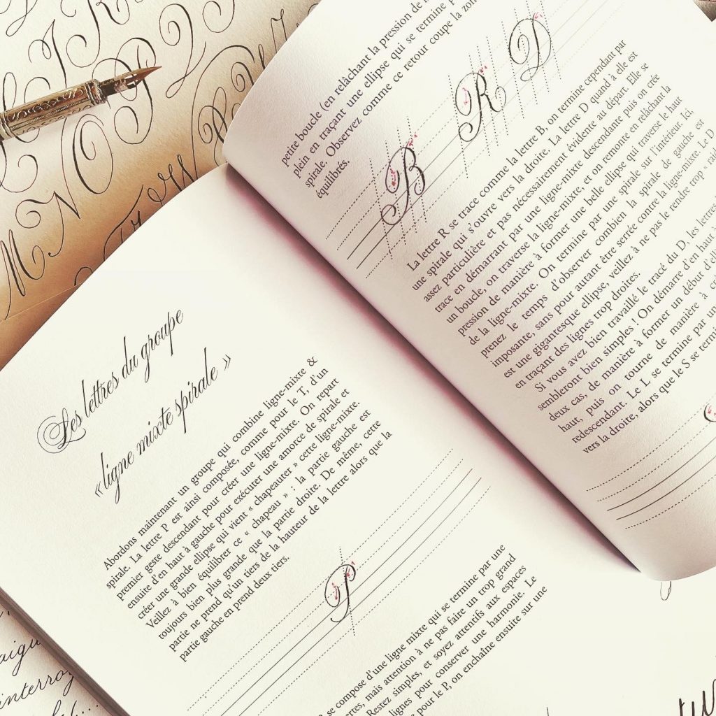 apprendre la calligraphie anglaise, livre de calligraphie noémie keren, la calligraphe bordeaux saint émilion cognac medoc