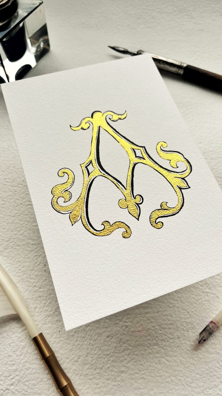 Monogramme A Noémie Keren La calligraphe bordeaux