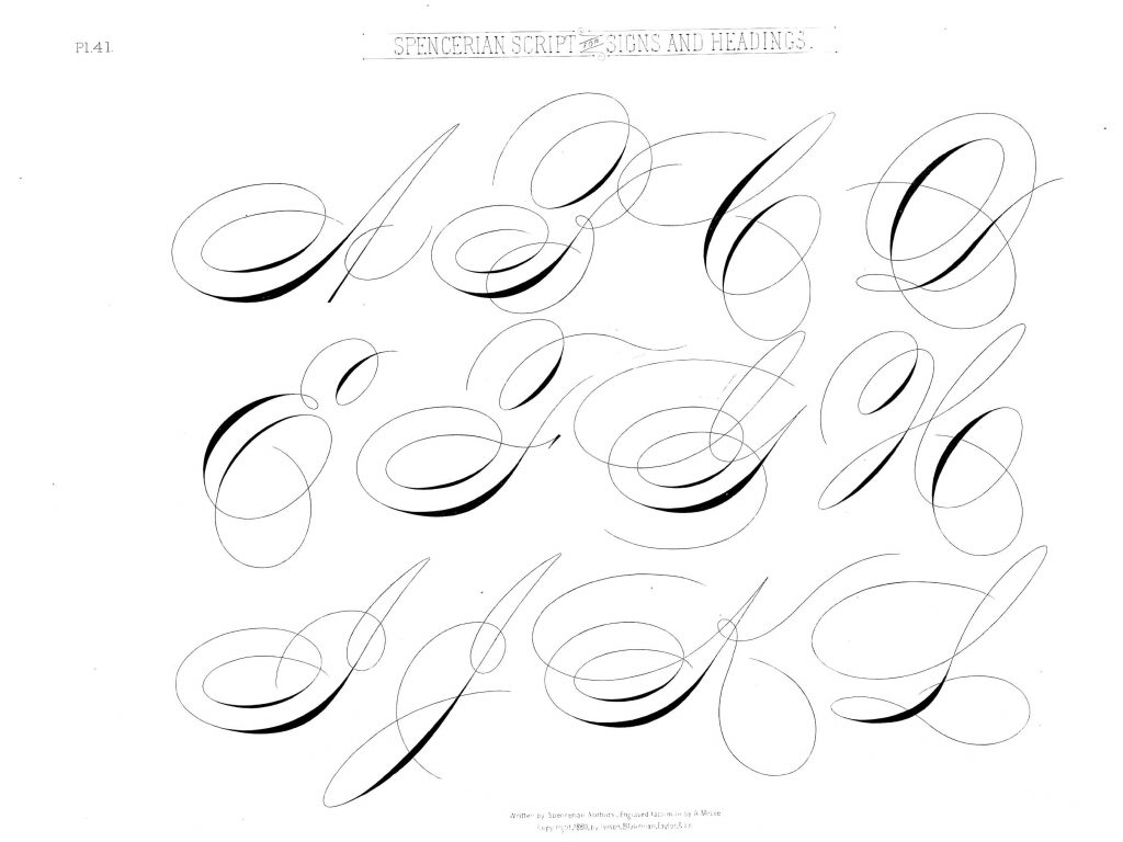 calligraphie spencerian script
