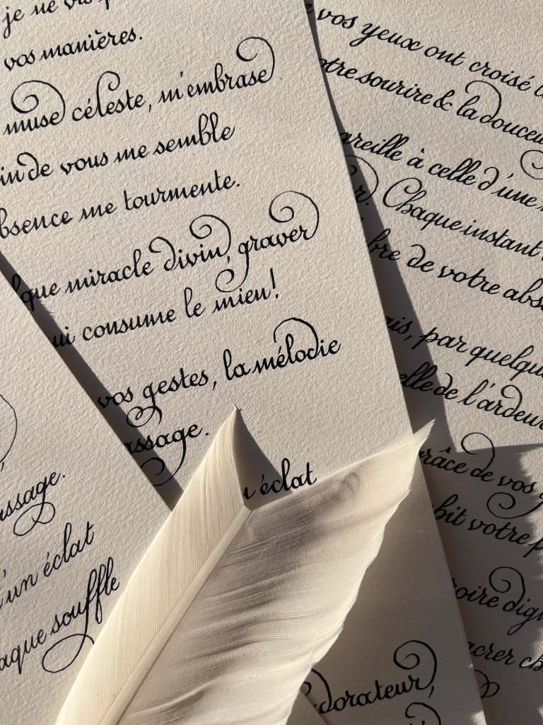lettre d'amour noémie keren écriture manuscrite 18 ème siècle