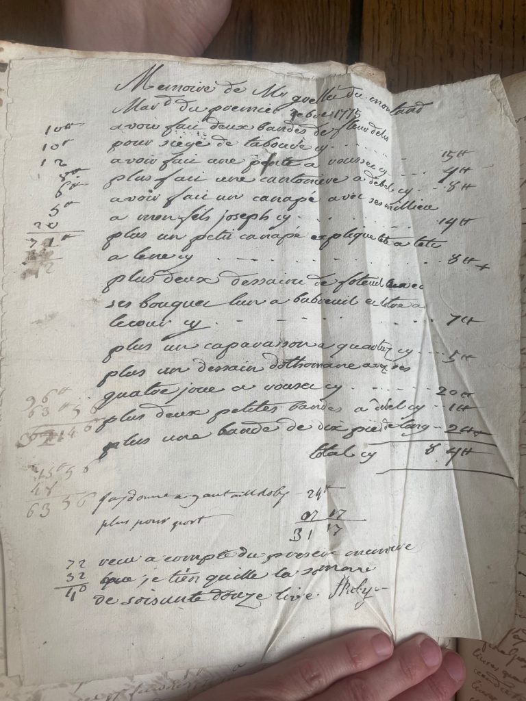 archive calligraphie XVIII ème siècle Aubusson cité internationale de la tapisserie conférence histoire de l'écriture
